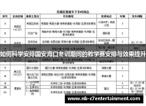 如何科学安排国安海口冬训期间的教学赛安排与效果提升