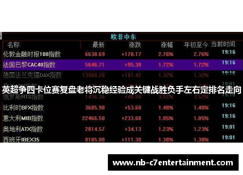 英超争四卡位赛复盘老将沉稳经验成关键战胜负手左右定排名走向